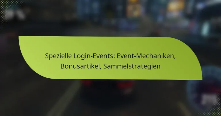 Spezielle Login-Events: Event-Mechaniken, Bonusartikel, Sammelstrategien