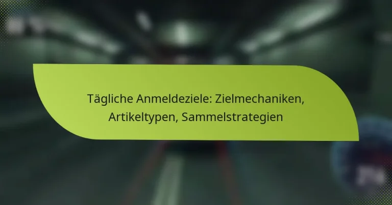 Tägliche Anmeldeziele: Zielmechaniken, Artikeltypen, Sammelstrategien